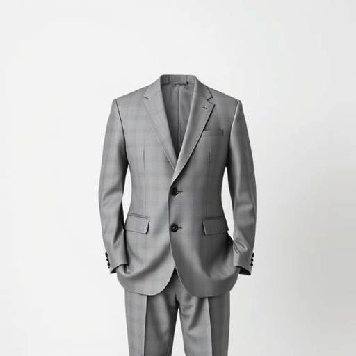 A classic single-breasted suit with two buttons and notch lapels.